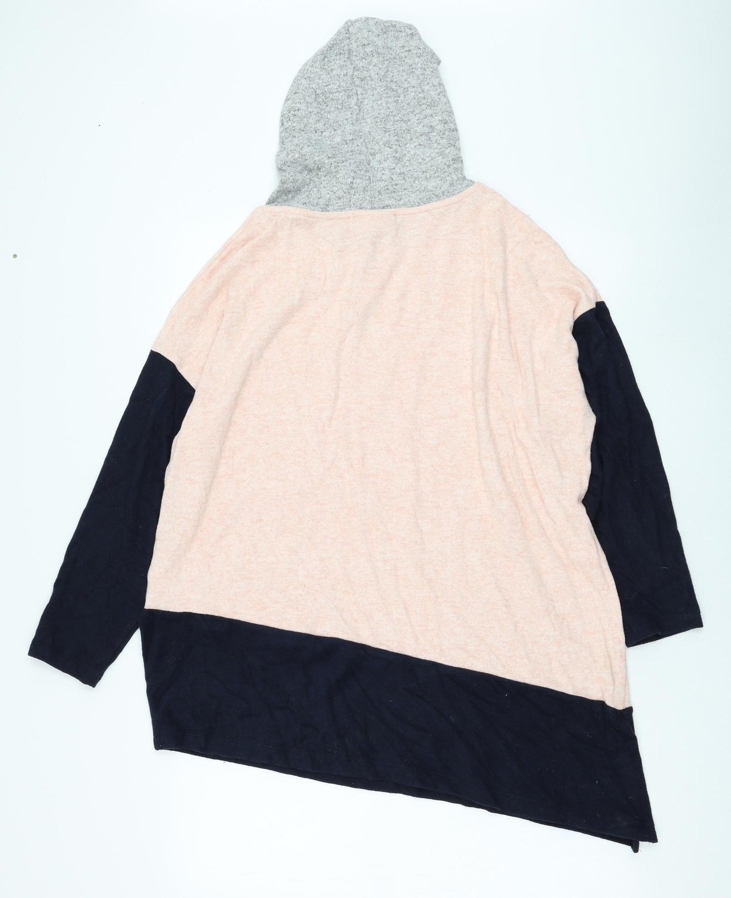 Wallis Womens Pink  Viscose Pullover Hoodie Size 12  Pullover