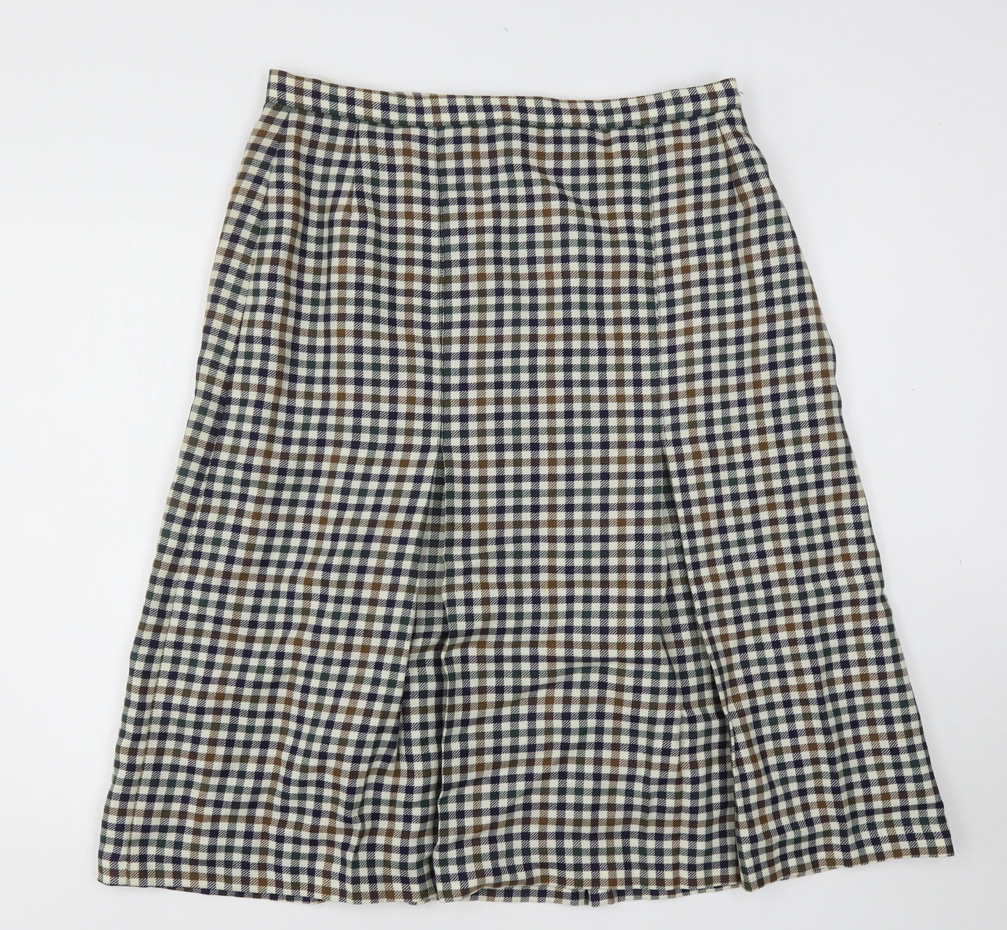 Murray Brothers  Womens Multicoloured Check Wool Peasant Skirt Size 20
