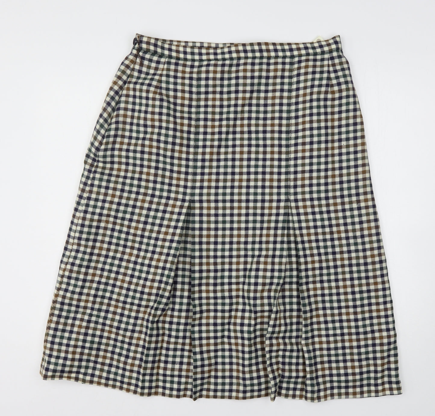 Murray Brothers  Womens Multicoloured Check Wool Peasant Skirt Size 20