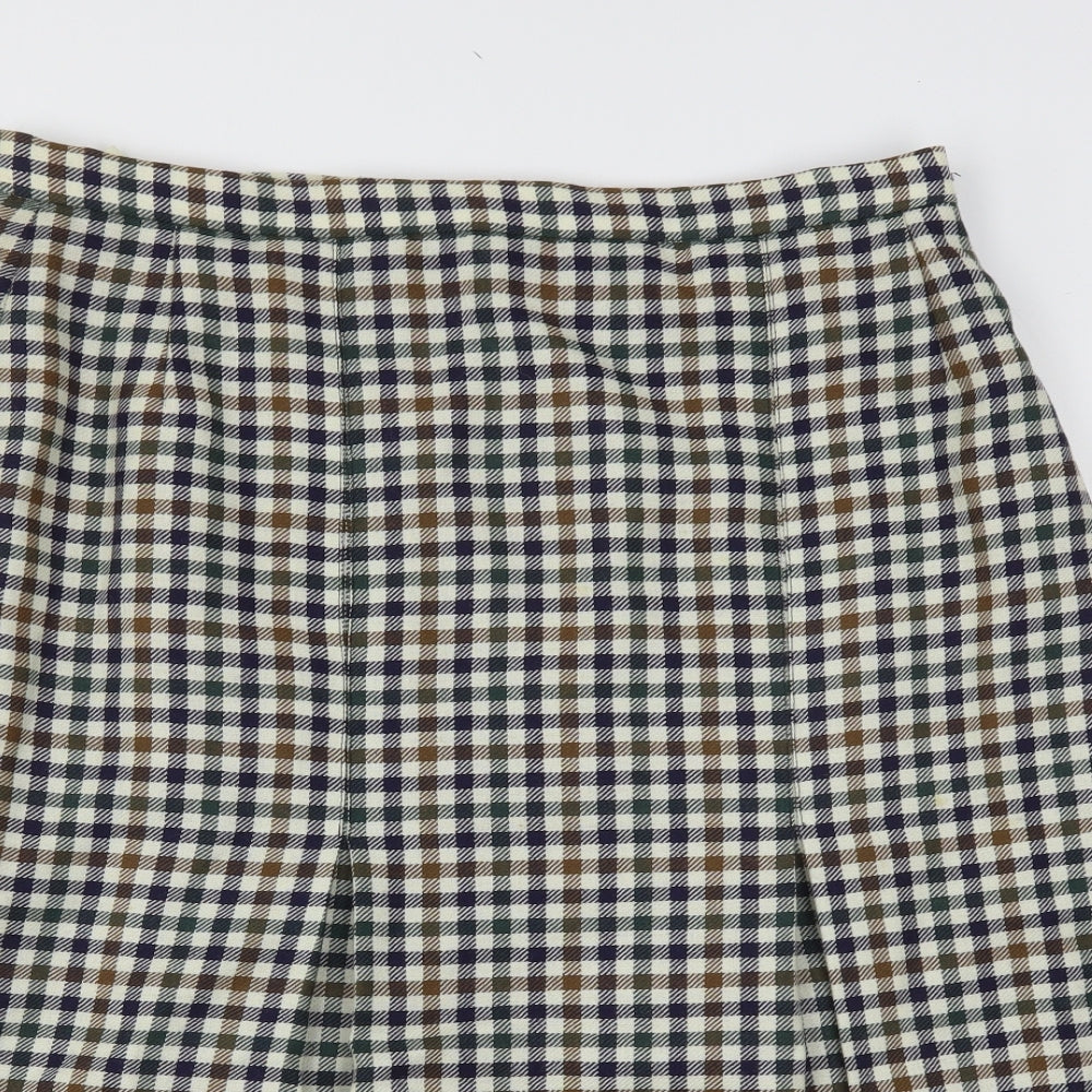 Murray Brothers  Womens Multicoloured Check Wool Peasant Skirt Size 20