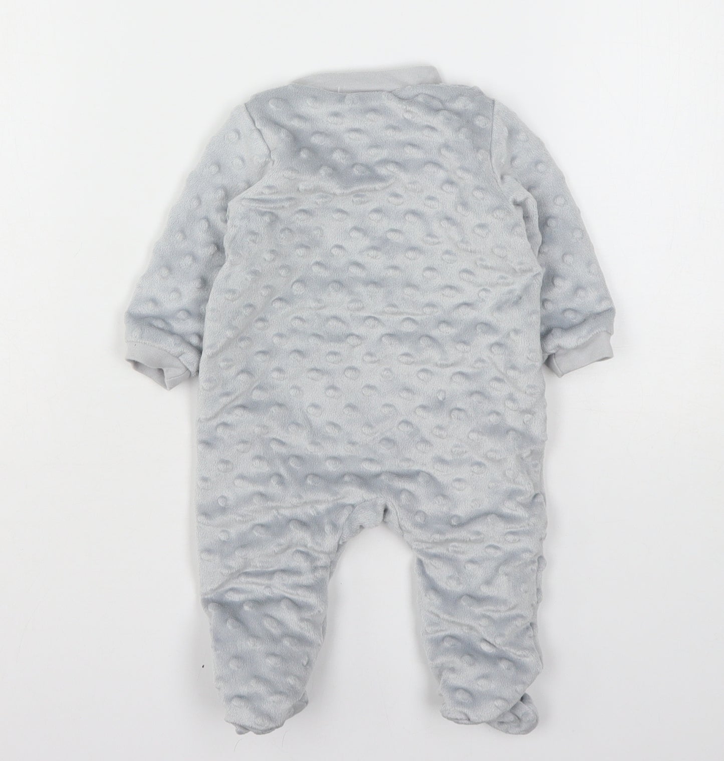 Chick Pea Boys Grey  Polyester Babygrow One-Piece Size 0-3 Months  Snap