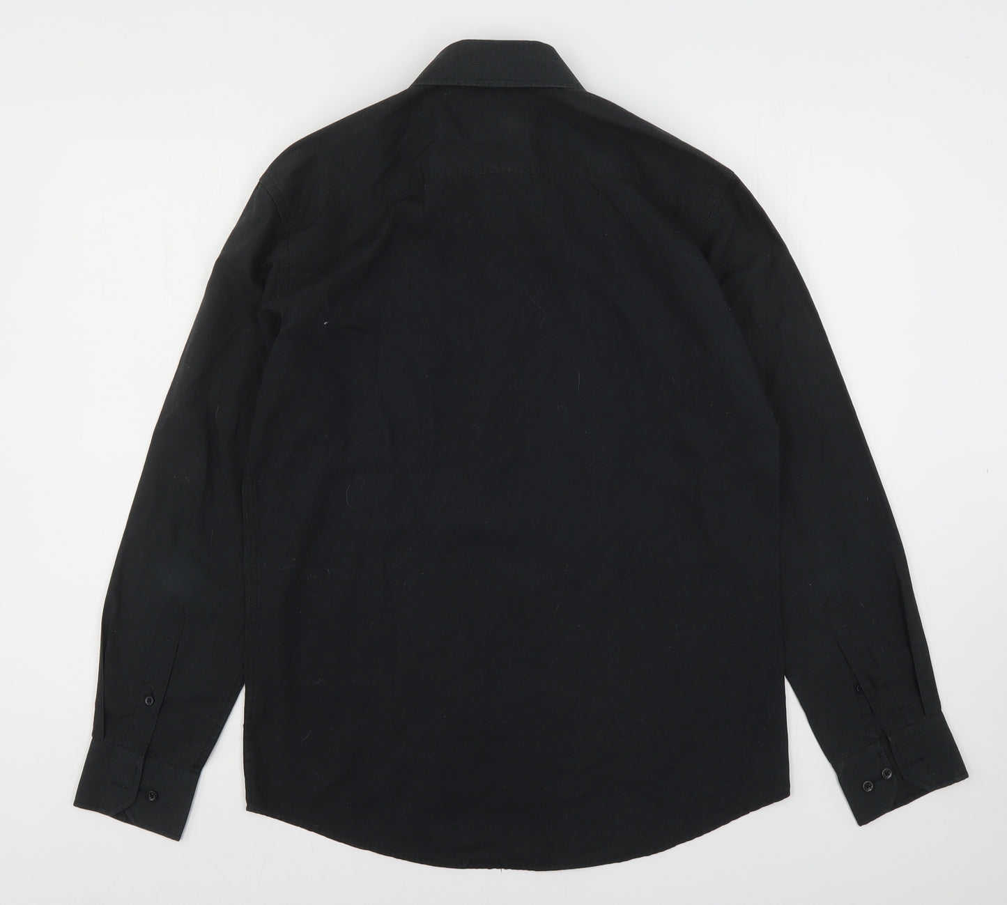 Lloyd Attree & Smith Mens Black  Cotton  Dress Shirt Size 15.5 Collared