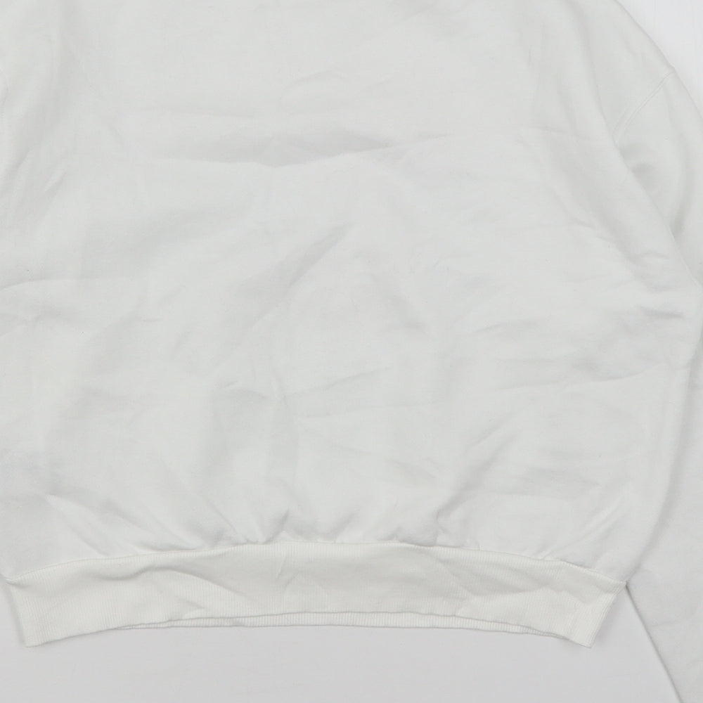 H&M Womens White  Cotton Pullover Sweatshirt Size S   - NASA