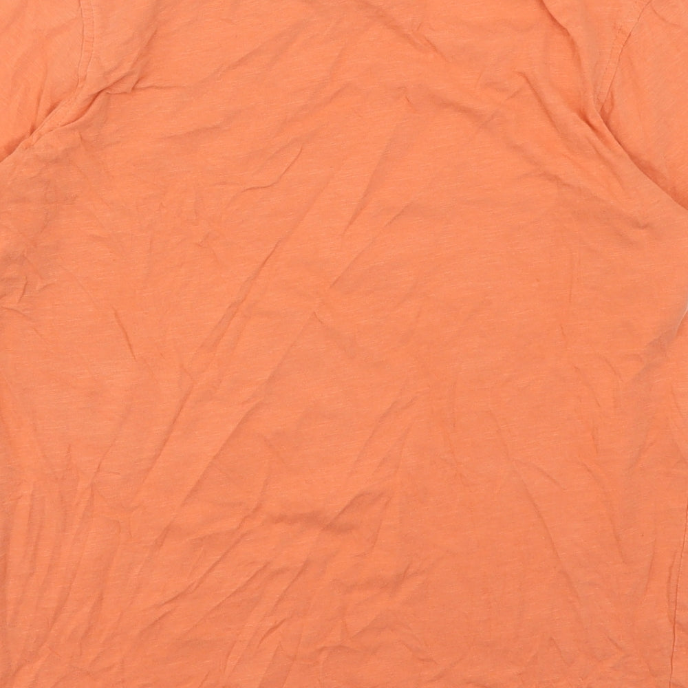 George Boys Orange  Cotton Basic T-Shirt Size 13-14 Years Round Neck