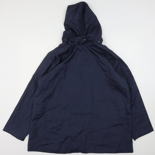 Anne De Lancay Womens Blue   Rain Coat Coat Size 22