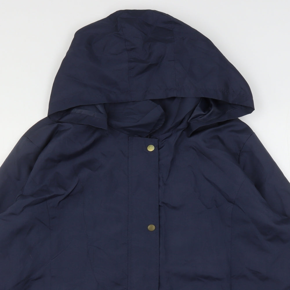 Anne De Lancay Womens Blue   Rain Coat Coat Size 22