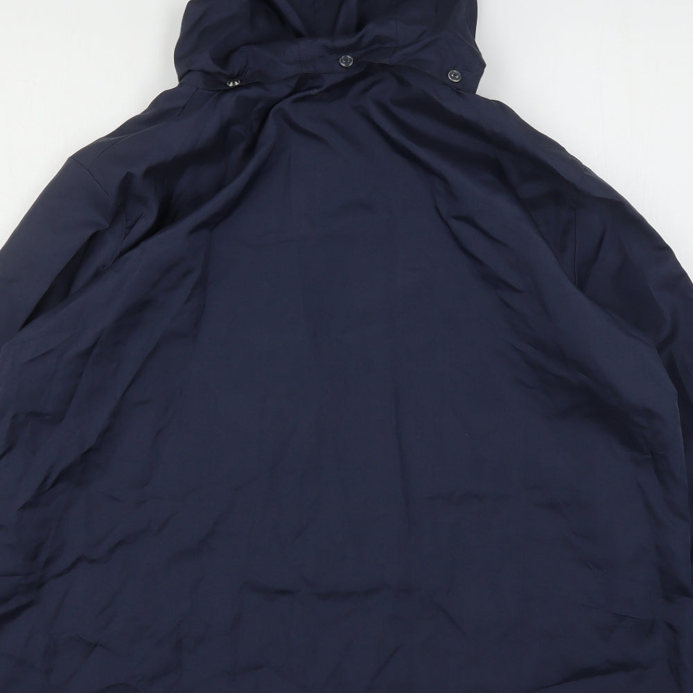 Anne De Lancay Womens Blue   Rain Coat Coat Size 22