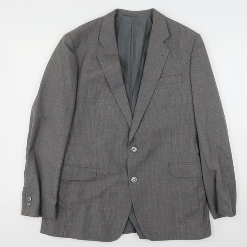 Skopes Mens Grey Striped Wool Jacket Suit Jacket
