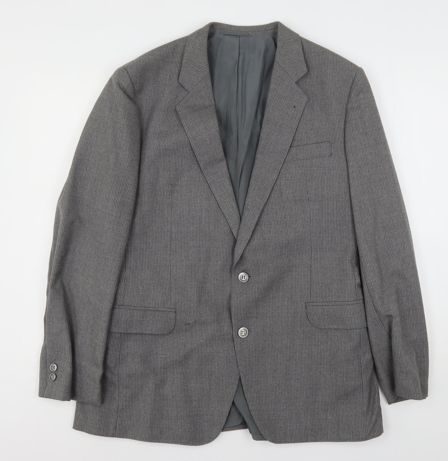 Skopes Mens Grey Striped Wool Jacket Suit Jacket