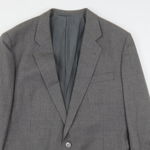 Skopes Mens Grey Striped Wool Jacket Suit Jacket
