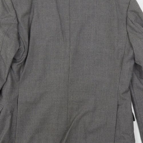 Skopes Mens Grey Striped Wool Jacket Suit Jacket