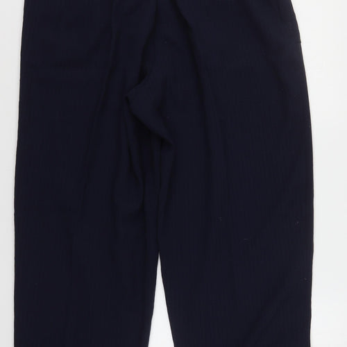 BIB Womens Blue  Polyester Trousers  Size 18 L31 in Regular Drawstring