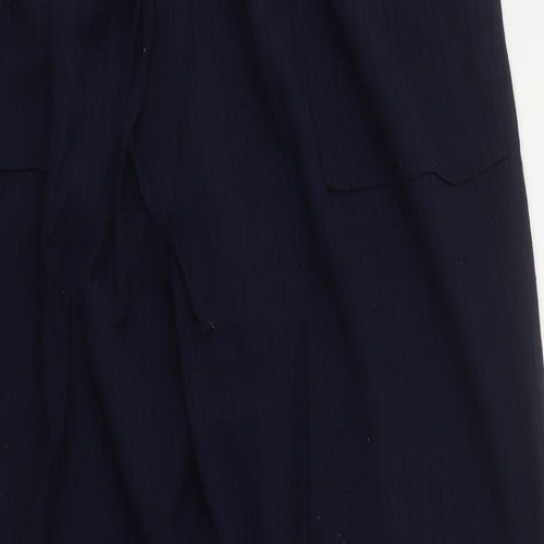 BIB Womens Blue  Polyester Trousers  Size 18 L31 in Regular Drawstring