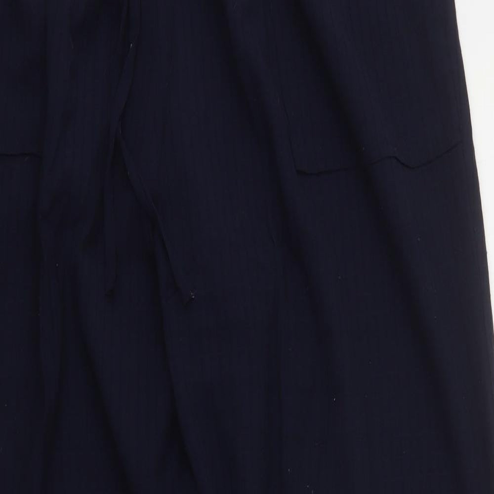 BIB Womens Blue  Polyester Trousers  Size 18 L31 in Regular Drawstring