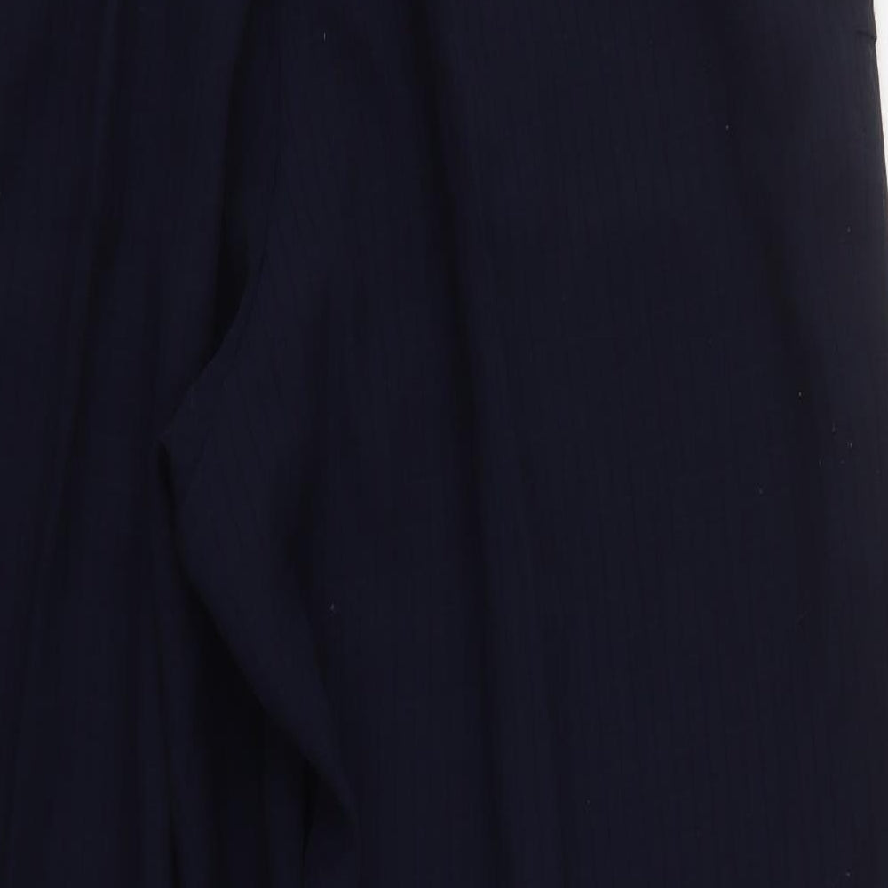 BIB Womens Blue  Polyester Trousers  Size 18 L31 in Regular Drawstring