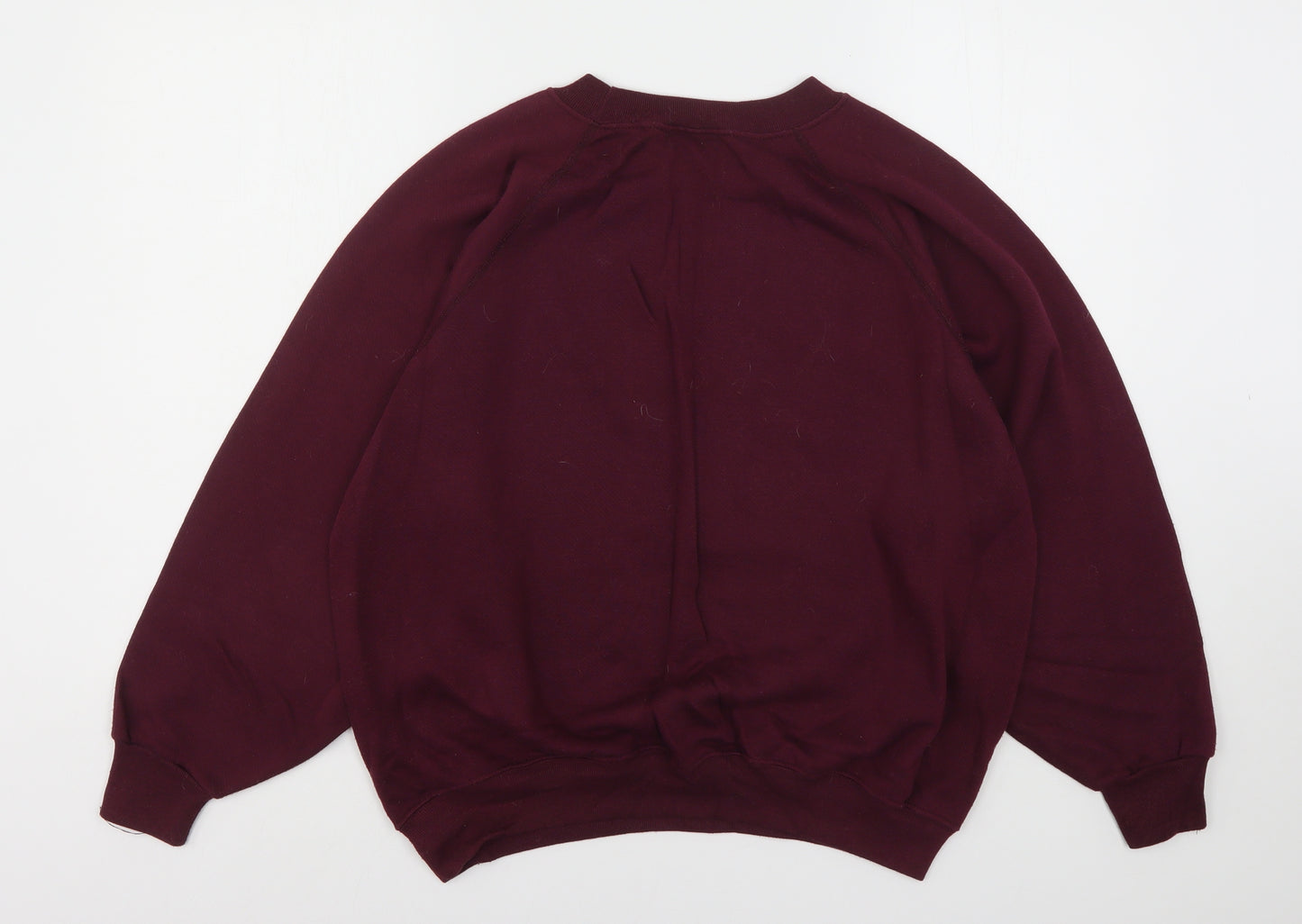Sweat Trends Womens Purple  Cotton Pullover Sweatshirt Size L