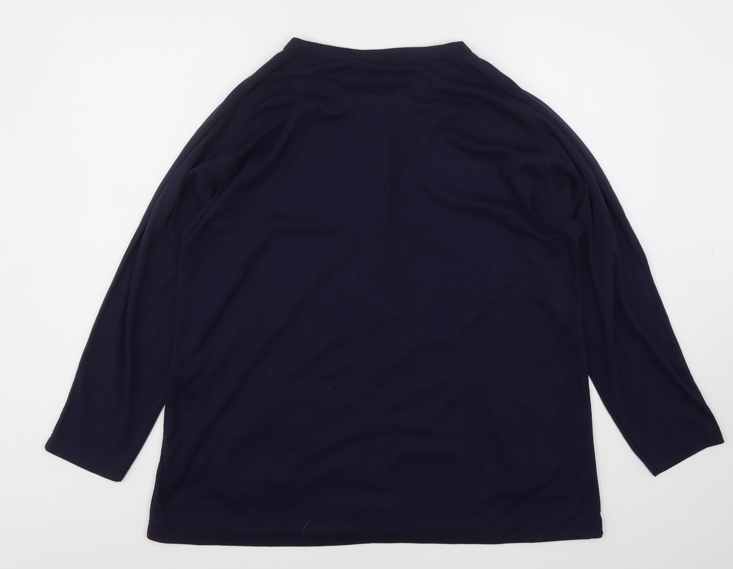 Principles  Womens Blue Round Neck  Polyester Cardigan Jumper Size 14