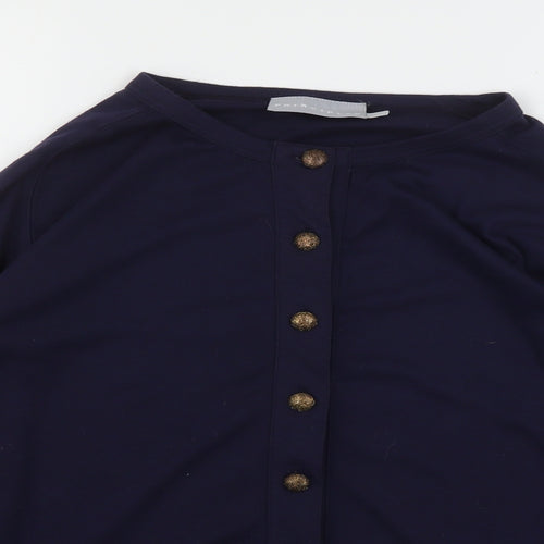 Principles  Womens Blue Round Neck  Polyester Cardigan Jumper Size 14