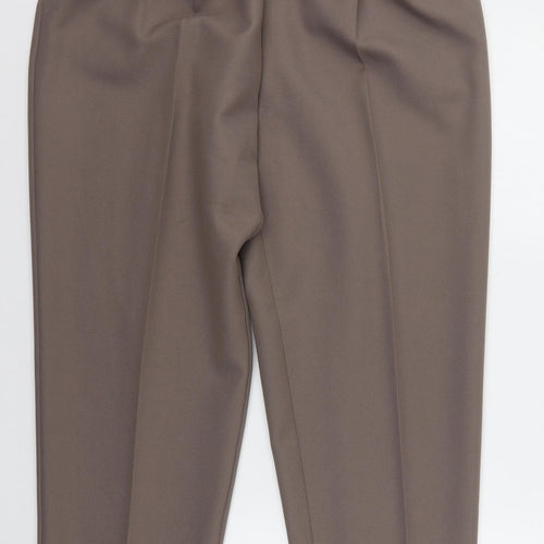 Preworn Womens Brown  Polyester Trousers  Size 20 in L30 in Regular