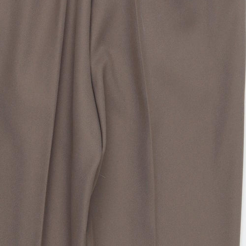 Preworn Womens Brown  Polyester Trousers  Size 20 in L30 in Regular