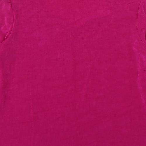 Kim & Co Womens Pink  Acetate Basic Blouse Size XL V-Neck