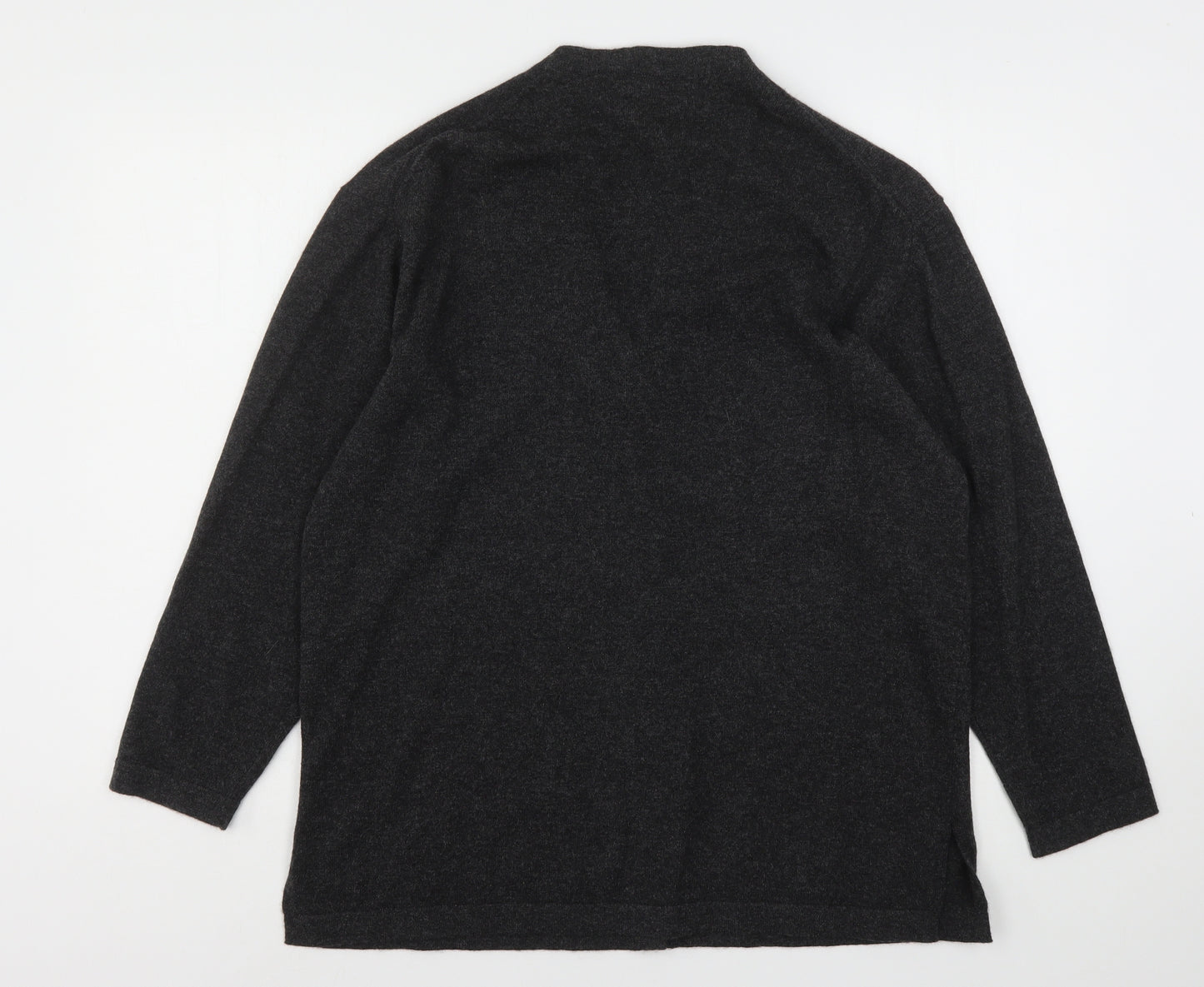 The Cashmere Company Womens Grey V-Neck  Cashmere Cardigan Jumper Size XL