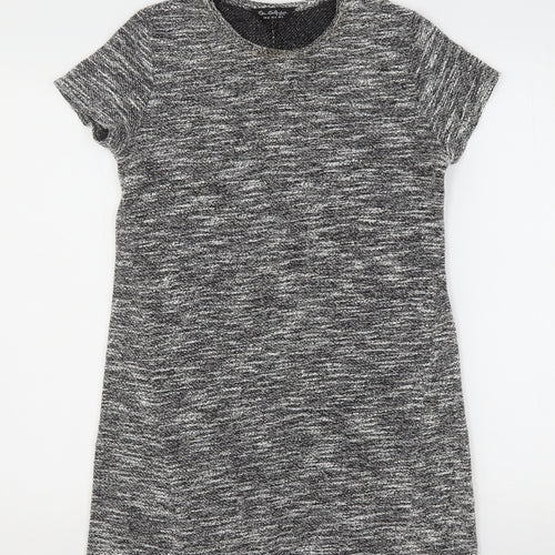 Miss Selfridge Womens Grey Round Neck  Polyester Pullover Jumper Size 8