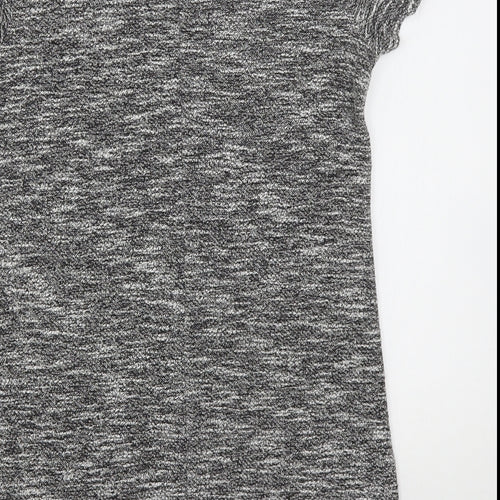 Miss Selfridge Womens Grey Round Neck  Polyester Pullover Jumper Size 8