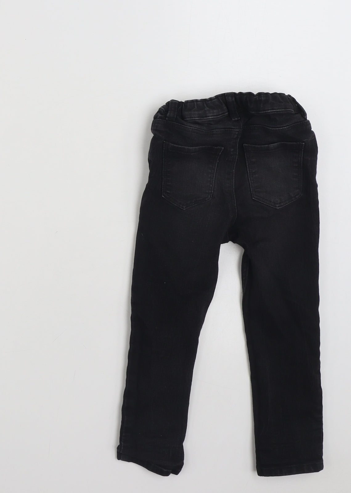 H&M Boys Black  Cotton Skinny Jeans Size 2-3 Years  Slim Button