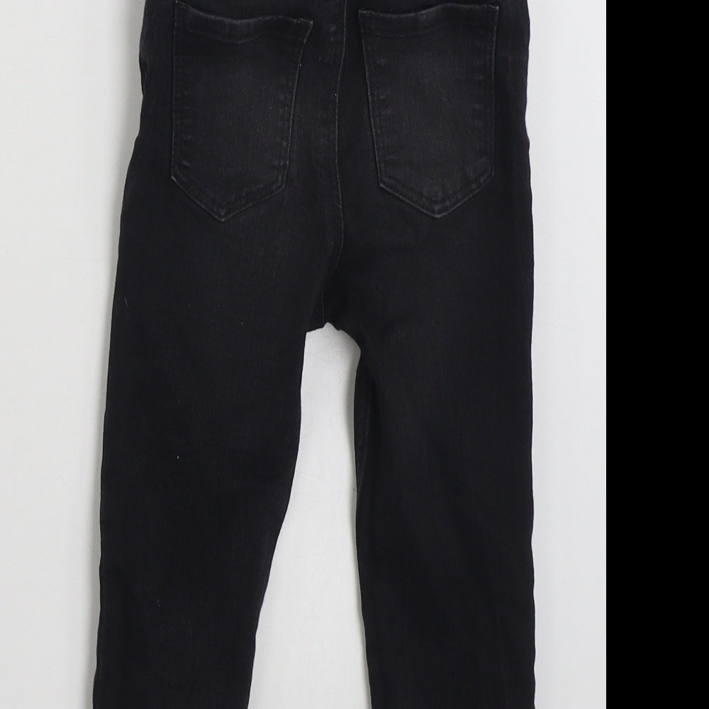 H&M Boys Black  Cotton Skinny Jeans Size 2-3 Years  Slim Button