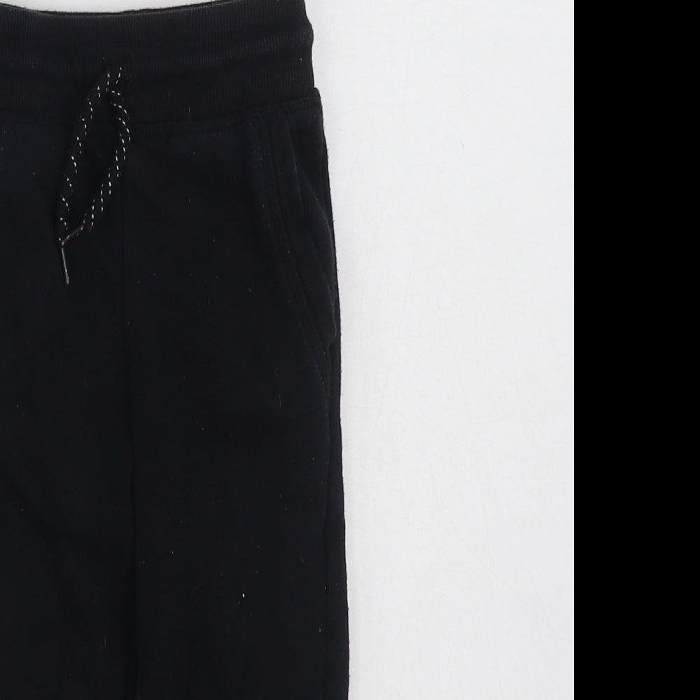 Primark Boys Black  Cotton Jogger Trousers Size 2-3 Years  Regular