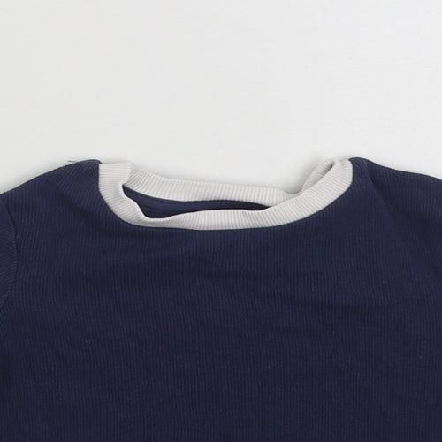 George Boys Blue  Cotton Pullover Sweatshirt Size 2-3 Years  Pullover