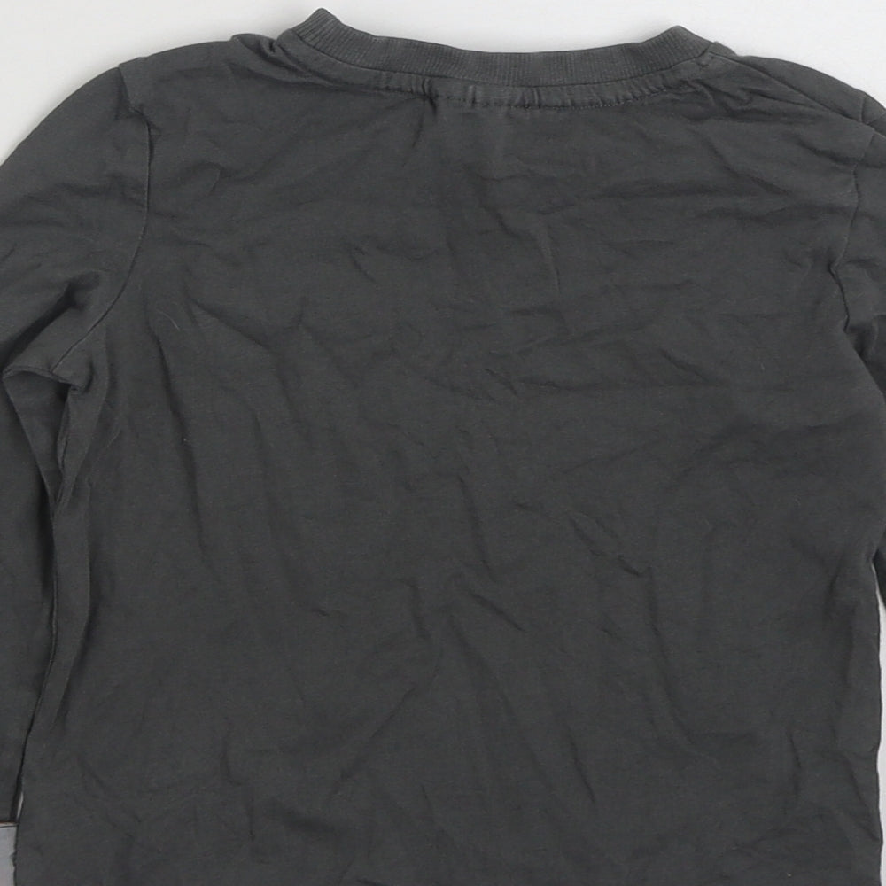 George Boys Grey  100% Cotton Basic T-Shirt Size 3-4 Years Crew Neck Pullover - Hey Duggee