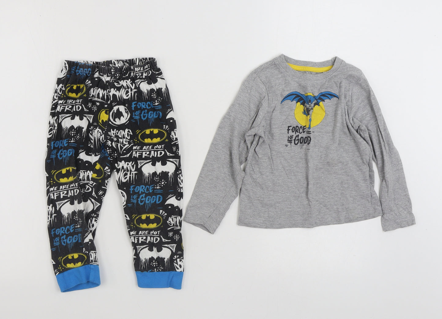 TJM Ltd Boys Multicoloured Solid Cotton  Pyjama Set Size 2-3 Years  Pullover - Batman