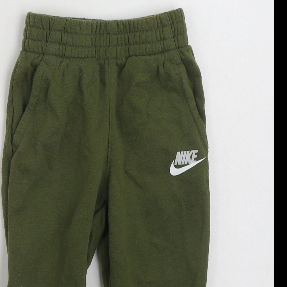Nike Boys Green  Cotton Jogger Trousers Size 2-3 Years  Regular