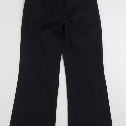 Meltemi  Womens Black  Polyester Trousers  Size 12 L31 in Regular Zip