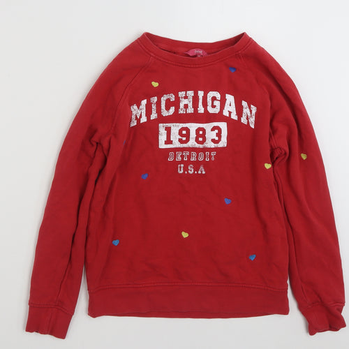 NEXT Womens Red  100% Cotton Pullover Sweatshirt Size XS  Pullover - Michigan