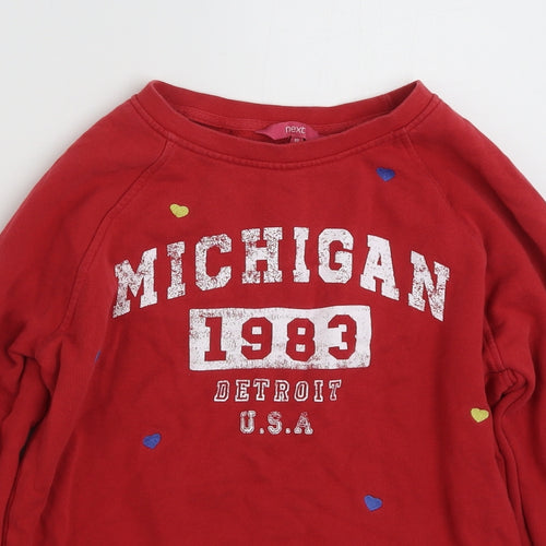 NEXT Womens Red  100% Cotton Pullover Sweatshirt Size XS  Pullover - Michigan