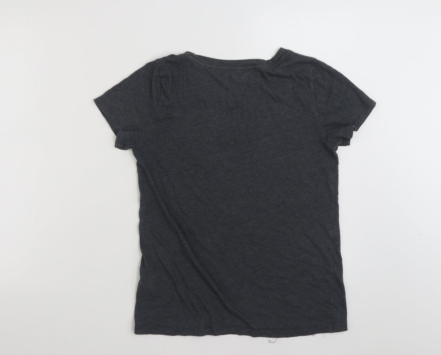 Abercrombie & Fitch Womens Grey  Cotton Basic T-Shirt Size S Crew Neck