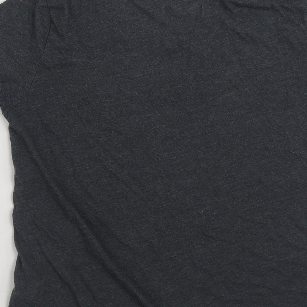 Abercrombie & Fitch Womens Grey  Cotton Basic T-Shirt Size S Crew Neck