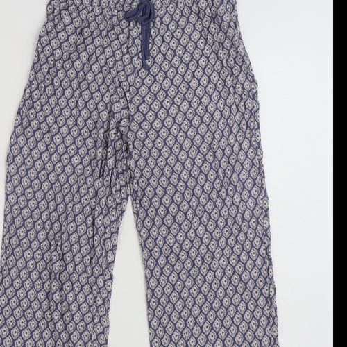 H&M Womens Blue Floral 100% Viscose Jogger Leggings Size XS L26 in