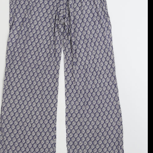 H&M Womens Blue Floral 100% Viscose Jogger Leggings Size XS L26 in