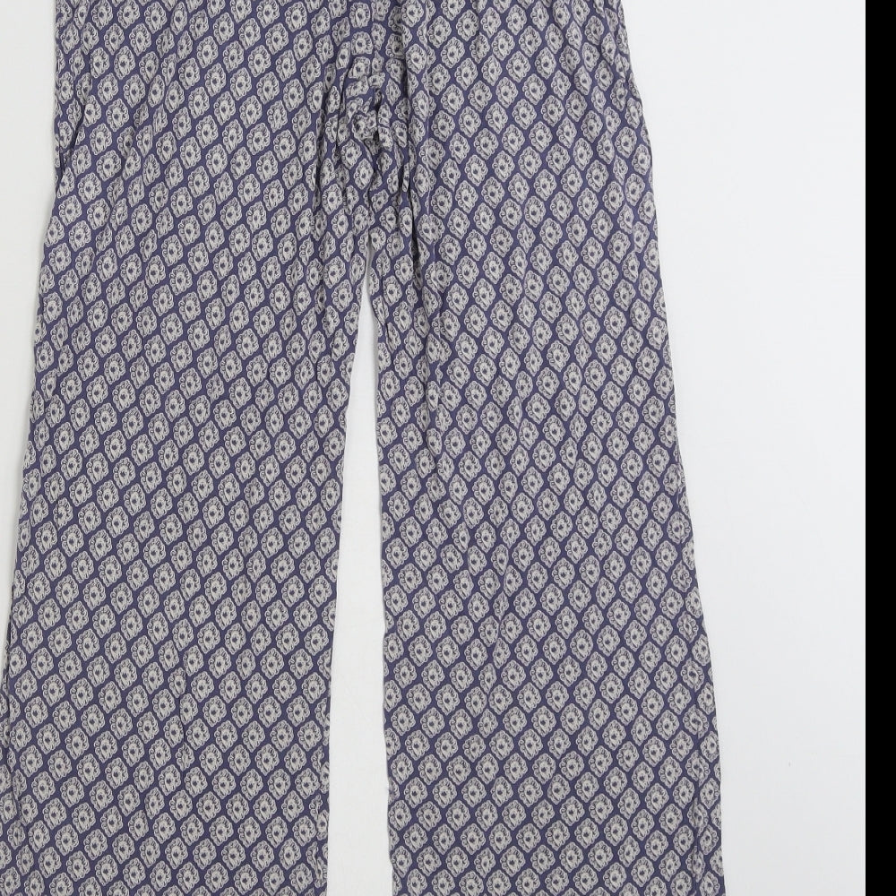 H&M Womens Blue Floral 100% Viscose Jogger Leggings Size XS L26 in