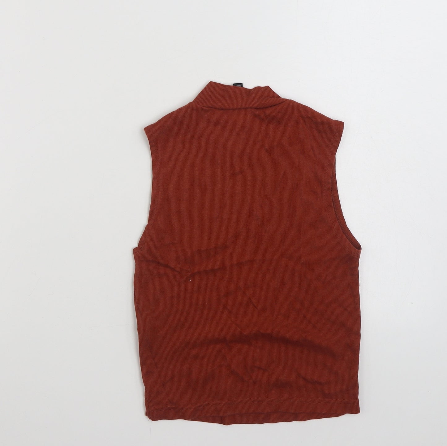 Topshop Womens Brown  Cotton Pullover Sweatshirt Size 6  Pullover