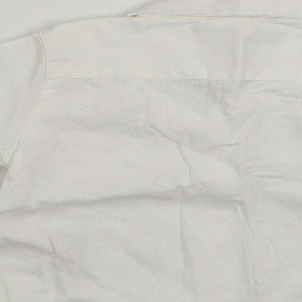 name it Girls White  100% Cotton Basic Button-Up Size 3-6 Months Collared Button - Size 4-6 Months