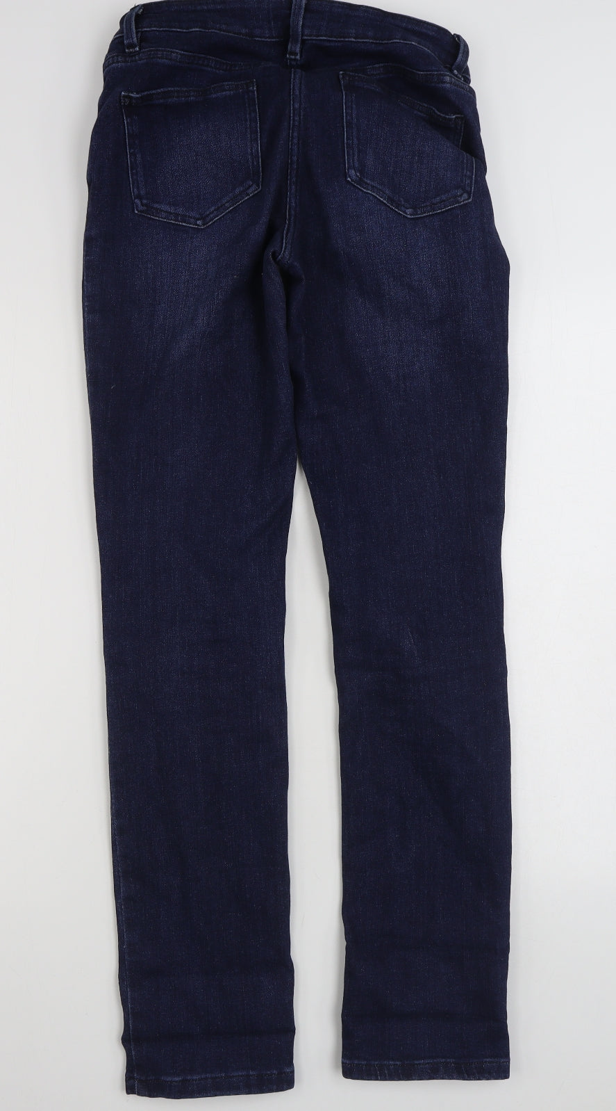 NEXT Womens Blue  Cotton Straight Jeans Size 12 L31 in Slim Zip