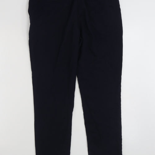 NEXT Womens Blue  Polyester Chino Trousers Size 12 L29 in Regular Zip