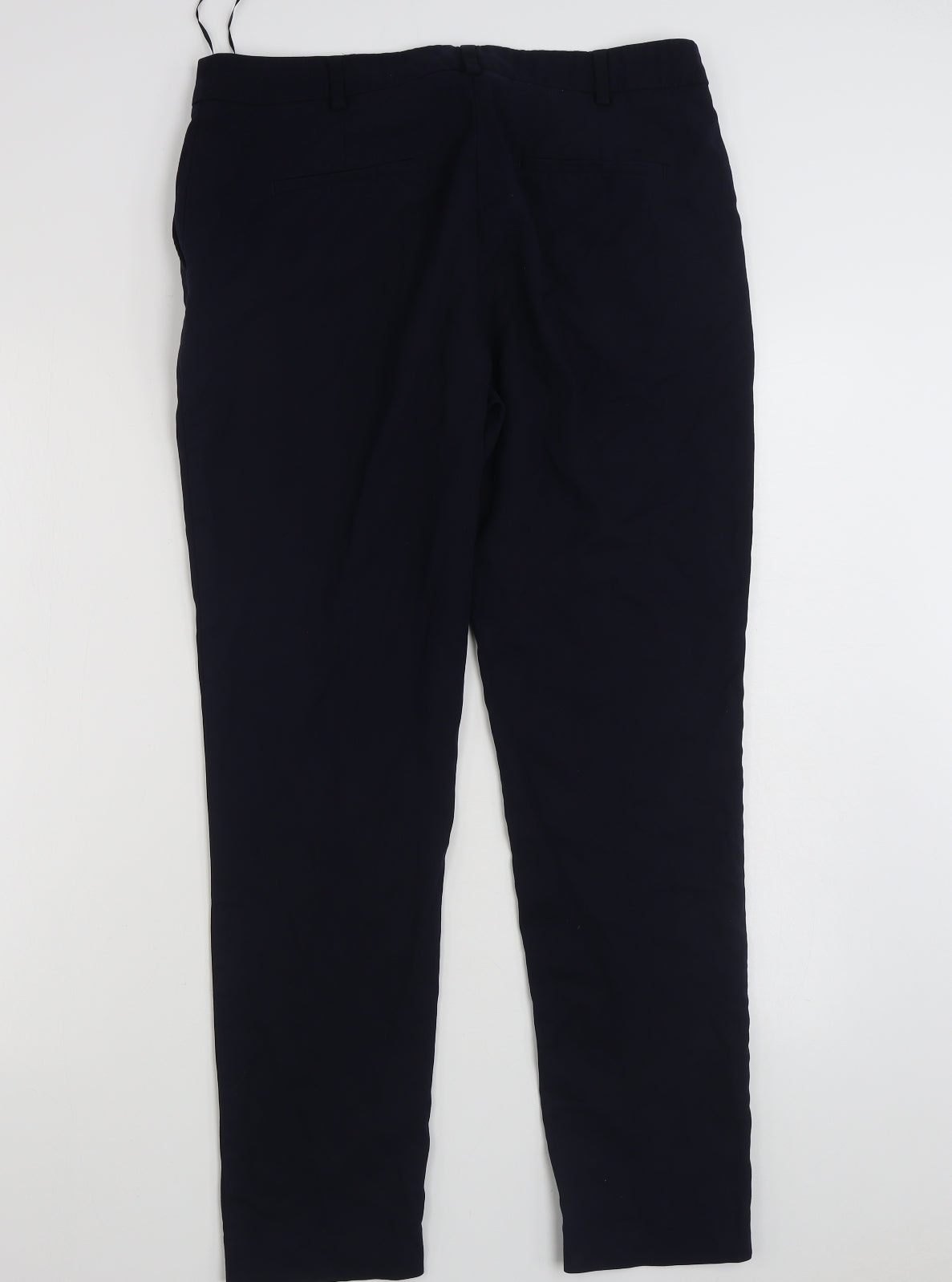 NEXT Womens Blue  Polyester Chino Trousers Size 12 L29 in Regular Zip