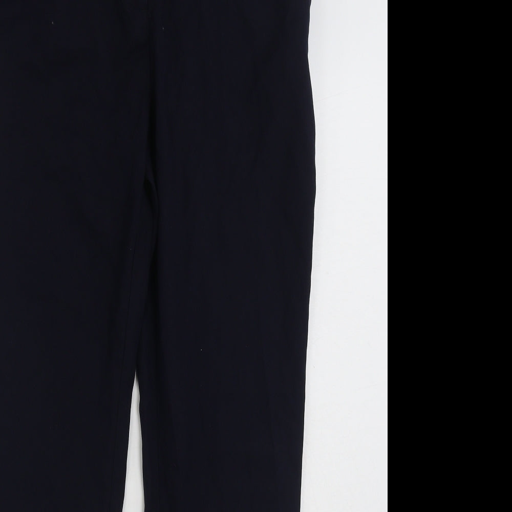 NEXT Womens Blue  Polyester Chino Trousers Size 12 L29 in Regular Zip