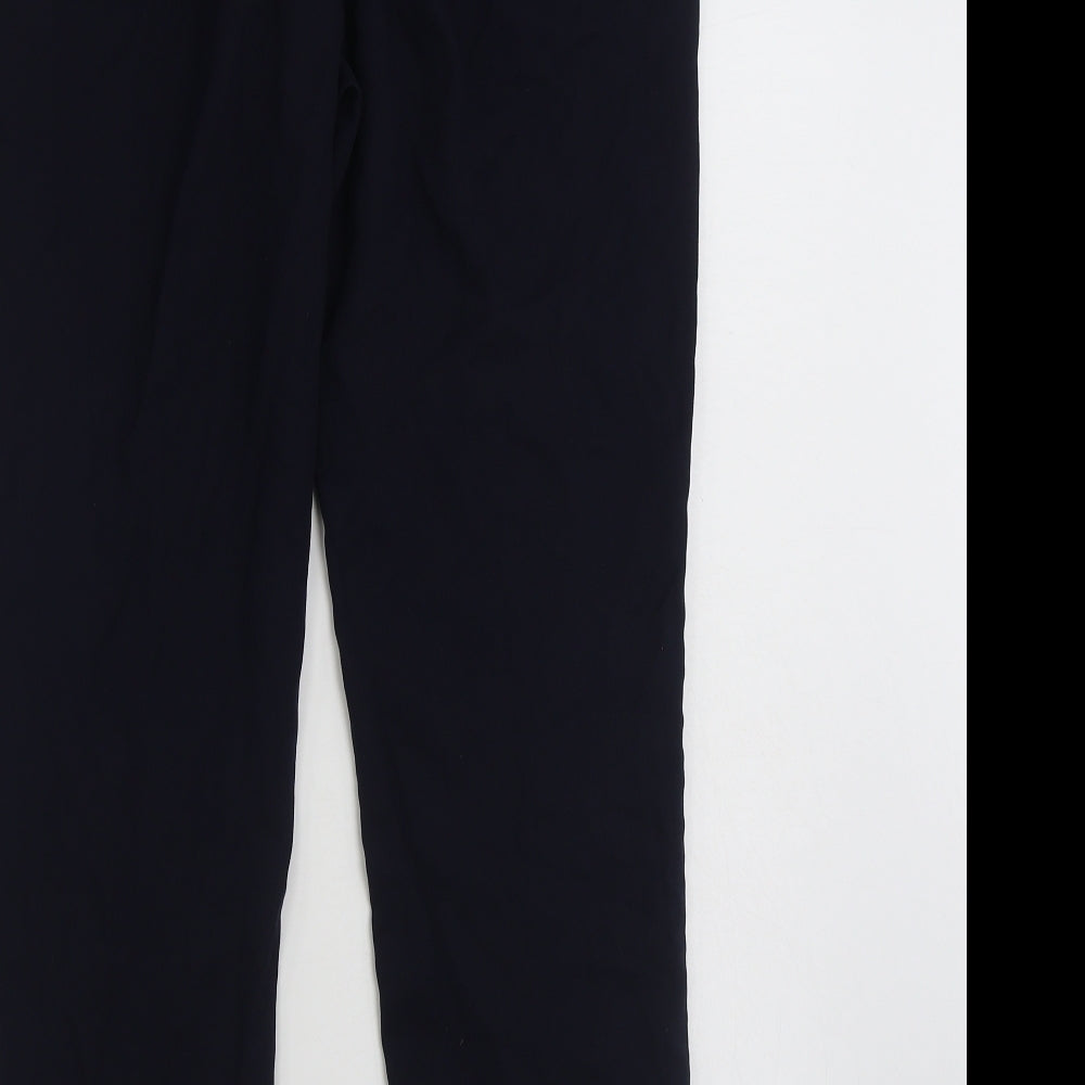 NEXT Womens Blue  Polyester Chino Trousers Size 12 L29 in Regular Zip
